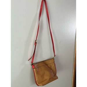 Fossil leather cross-body bag